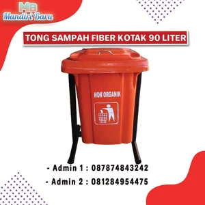 Tempat Sampah Fiber Organik Anorganik 90 Liter Kotak