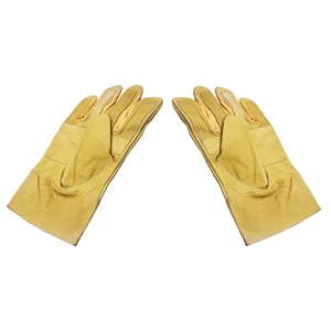 Yellow Leather Argon Safety Gloves