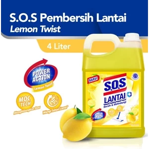 Cairan Pembersih Lantai Sos Lemon 4 Liter