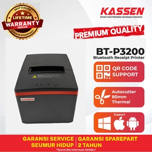 Printer Kasir Thermal Paper80 Autocutter Kassen Btp3200 Usb Bluetooth