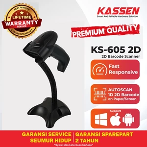 Scanner Barcode 1D&2D Auto Scan&Sense Kassen Ks-605 2D Kabel Usb+Stand