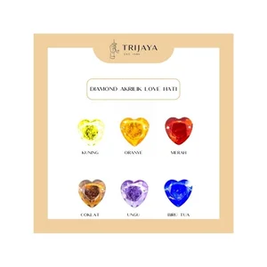 Trijaya Diamond Akrilik / Kristal / Stone / Rhinestone / Love Hati