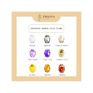 Trijaya Diamond Akrilik / Kristal / Stone / Rhinestone / Oval Wajik