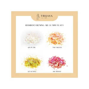 Trijaya Mote / Manik / Ramboci / Beads / Payet Datar - Bening