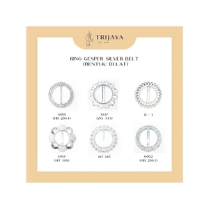 Trijaya Ring Gesper Silver Belt - Bentuk Bulat