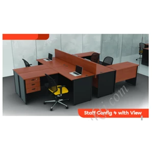 Meja Kantor Modera C Class Staff Config 4 With View