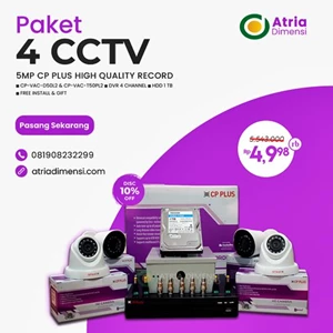 Paket Kamera Cctv 4 Camera 5Mp Cp Plus