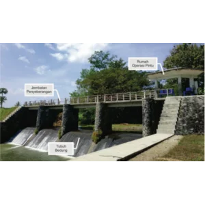 Bendungan Pintu Air  Dengan Jembatan Penyebrangan