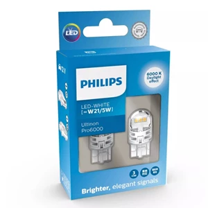 Bohlam Led Lampu Rem Mobil Putih Philips Ultinon Pro6000 W21/5W T20