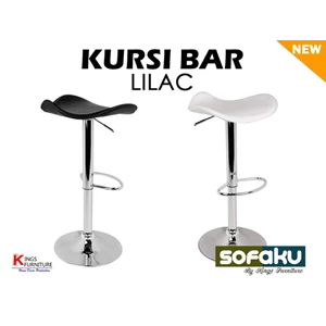 Kursi Mini Bar Cafe Kitchen Lilac Tinggi 65 - 85cm