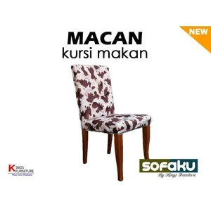 Macan Kursi Makan Motif Macan Bahan Lembut Bulu  Dining Chair