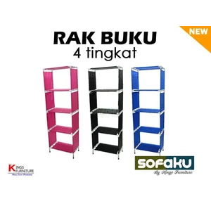 Rack 4 Tiers Bookcase Cloth Shoe Rack Open Rk004