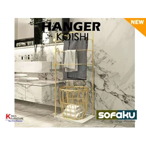 Hanger Handuk Koishi  Rak Laundry Keranjang Baju Gold Modern Rak Baju 