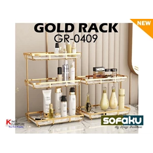 Luggage Rack Tingkat Skincare Storage Gold Rack GR0409