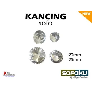 Kancing Sofa Berlian Kaca & Plastik