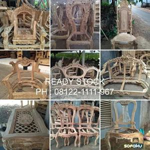 Raw Frame Original Teak Wood Quality Jepara Chair