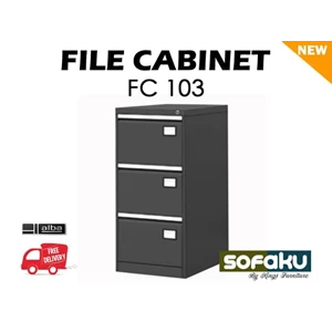 Alba File Cabinet Office 3 Laci Type Fc 103 Grey