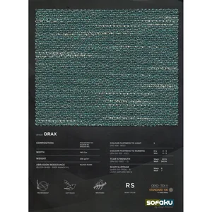 Drax Fabric Kain  Upholyster Kain Sofa Jok Kursi 