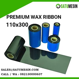 Thermal Transfer Ribbon Premium Wax For Label Printer 110X300 Ribbon Label Flat Head Ribbon