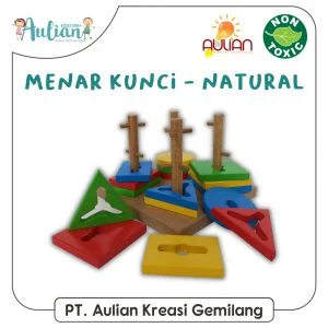 Mainan Edukasi Menara Kunci Natural