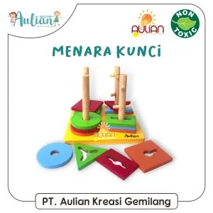 Mainan Edukasi Menara Kunci Kuning