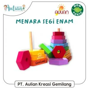 Mainan Edukasi Menara Segi Enam Baru