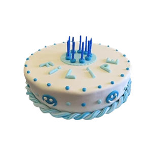 Kue Ulang Tahun White Blue