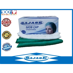 Hairnet Disposable Sajase Hair cap Disposable Nurse Cap Mob Cap SAJASE 1 Box isi 50 Pcs