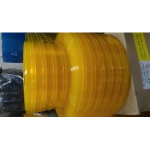 PVC Curtain Kuning Bertulang ( PVC Strip Curtain Ribbed Double Yellow )