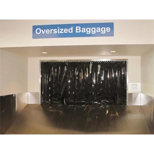PVC Strip Curtain An Opaque Black (Black Plastic Curtain)