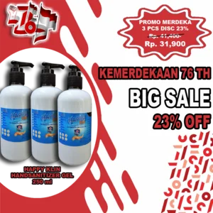 Hand Sanitizer Happy Klin Gel 250 Ml (Beli 4 Gratis 1)