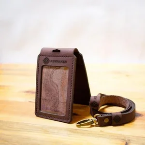 Custom Id Card Holder Kulit Name Tag Dompet Kulit