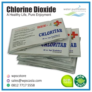 Chloritab Desinfektan - Sanitizer 6Pcs Tablet 1Gram Anti Virus Anti Bakteri Dan Jamur Multi Fungsi