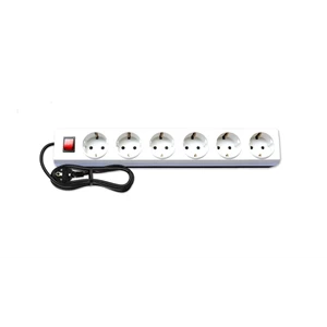 Electrical Socket 6 Hole Broco MultiGang Series (Child Protection + Switch WithKabel)