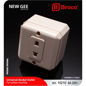 Universal Socket Broco Standard Series Outlet Outbow NG Cream