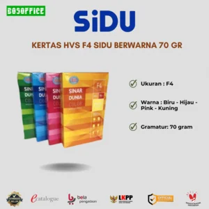 KERTAS HVS F4 SIDU BERWARNA 70 GR
