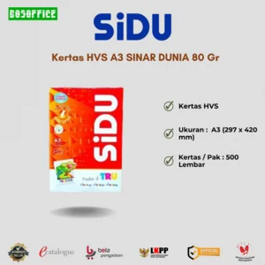 Kertas HVS A3 SINAR DUNIA 80 Gr