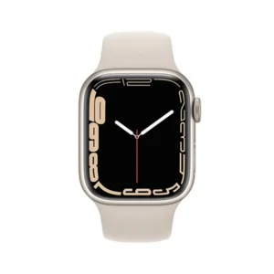 Jam Tangan Apple iWatch Series 7 MKMY3 41mm Alumunium Starlight + White Sport Resmi