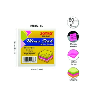 Kertas Memo & Sticky Notes JOYKO MMS-1 KEMASAN (1 BOX = 12 PAD)