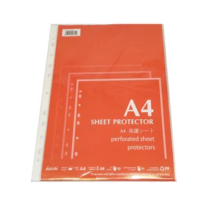 Clear Holder File Organizer Daiichi DCS SHEET PROTECTOR A4 10 MERAH
