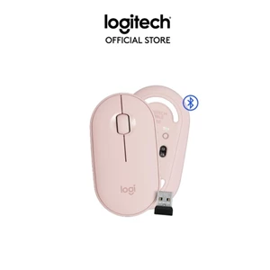 Mouse dan Keyboard Cordless Logitech Wireless M350 Pebble - Rose