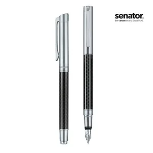Pulpen dan Pensil Senator Metal Carbon Line (Fountain Pen)