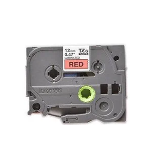 Label Tape Brother TZE-431 12mm x 8m Black On Red Laminated