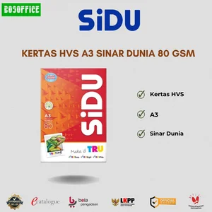 KERTAS HVS A3 SINAR DUNIA 80 GSM