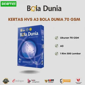 KERTAS HVS A3 BOLA DUNIA 70 GSM