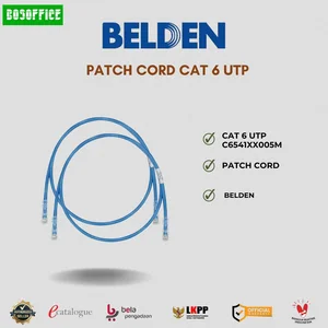 KABEL FIBER OPTIK BELDEN PATCH CORD CAT 6 UTP C6541XX005M