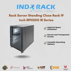 Rack Server Indorack Standing Close Rack 19 Inch IR9020G IR Series - Glass Door 20Ux600x900 mm