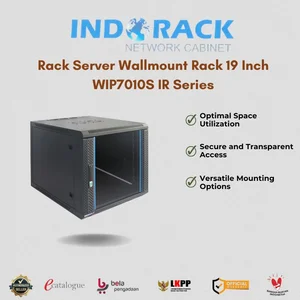 Rack Server Indorack Wallmount Rack 19 Inch WIP7010S IR Series - Single Perforated Door 10Ux600x700 mm