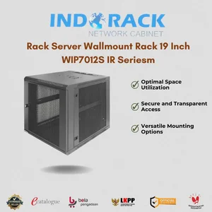 Rack Server Indorack Wallmount Rack 19 Inch WIP7012S IR Series - Single Perforated Door 12Ux600x700 mm