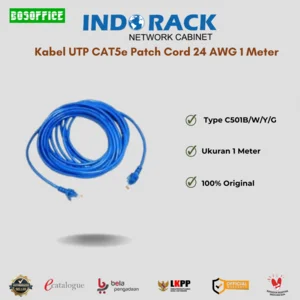 Kabel UTP CAT5e Patch Cord 24 AWG 1 Meter C501B/W/Y/G Brand: Indorack: D002012004147